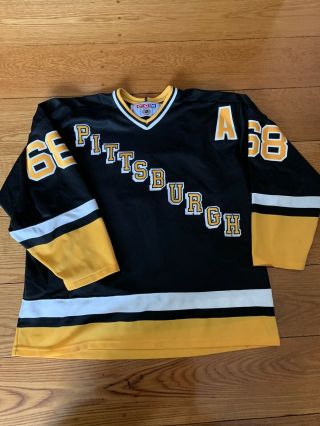 1992 Jaromir Jagr Pittsburgh Penguins Alternate Black Jersey Size Men 