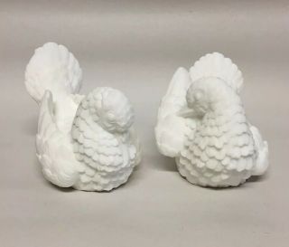 A Santini Doves Love Birds Alabaster Resin Sculptures Pair Made In Italy
