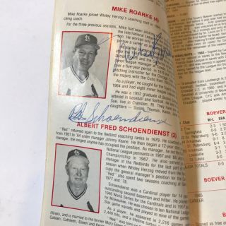 Rare 1986 St.  Louis Cardinals Team Signed Media Guide With 37 Signatures 3