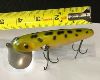 Rare Vintage Wooden Muskie Jitterbug Lure By Fred Arbogast