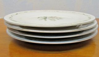 Vintage Set Of Four (4) Made In Japan Romance Diamond Pattern Saucers