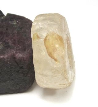 Rare Ancient Crystal Rock Quartz Mali Disk Bead 8mm X 21mm