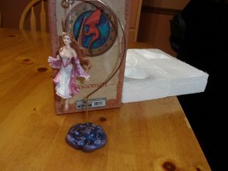 Rare Dragonsite,  Rose Adagio Fairy W/stand By Nene Thomas,  Box & Packing.