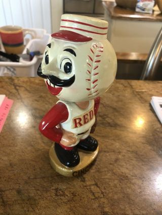 Vintage 1960s Mlb Cincinnati Reds Baseball Bobblehead Nodder Bobble Head Rare