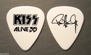 Rare Kiss Paul Alive 35 Black On White Guitar Pick Only At Canadian Shows