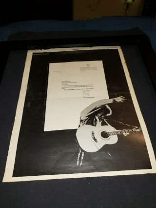 Neil Diamond Jerry Weintraub Rare Thank You Promo Poster Ad Framed