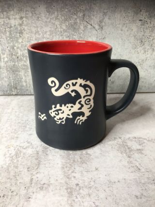 Starbucks Rare 2011 Kenya Blend Komodo Dragon Cup Mug Black Euc