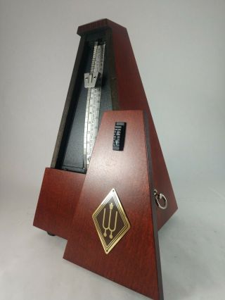 Vintage Wittner Wind Up Wodden Metronome Made In W Germany