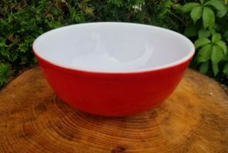 Rare Vintage Pyrex Red 404 4 Quart Mixing Nesting Bowl Christmas
