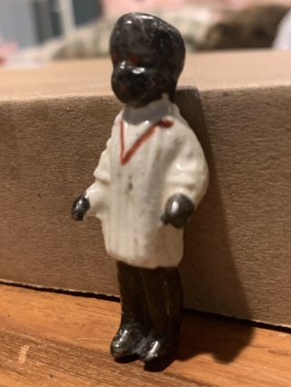 Antique All Bisque Black Doll German Miniature Dollhouse African American 2