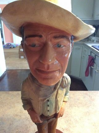 Vintage John Wayne “The Duke” 1979 RARE ESCo Chalkware Statue 2