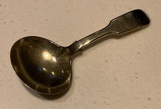 Antique Hallmarked Solid Silver - Gilt Tea Caddy Spoon