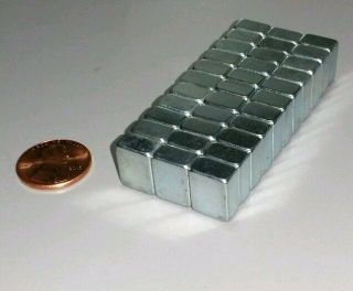 20 Neodymium Block Magnets Large N52 Strong Rare Earth 1/2 " × 3/8 " × 1/4 "