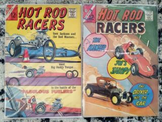 Hot Rod Racers 2 And 4 (charlton 1960s) Ultra Rare Issues Silver Age
