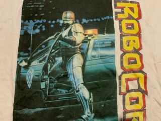 ROBOCOP ultra - rare 1987 official vintage movie promo t - shirt Adult XL thin 80s 3