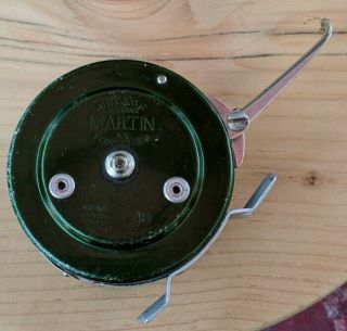 Vintage Martin Mohawk Automatic Green Fly Fishing Reel 48 W/ Lures