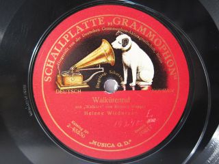 78rpm Helene Wildbrunn Sings Wagner Walkure - Rare Single - Sided Grammophon