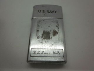 Us Navy R.  L.  Pierce Cigarette Lighter Old Vintage Rare Military Naval Ship