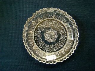 Antique Flint Glass Cup Plate Lee Rose 197d; Eapg,  Lacy,  Boston Sandwich