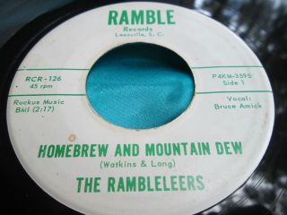 Hear Rare Bopper 45 : The Rambleleers Homebrew And Mountain Dew Ramble 126
