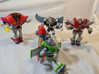 Buzz Lightyear Action Figure Space Claw Solar Patroller Lof Of 4 Rare Toy Story