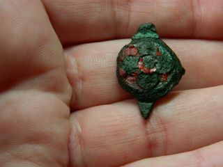 Roman Romano British Red Enamelled Fibula Brooch Flower Metal Detecting Detector