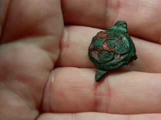 Roman Romano british red enamelled fibula brooch flower metal detecting detector 2