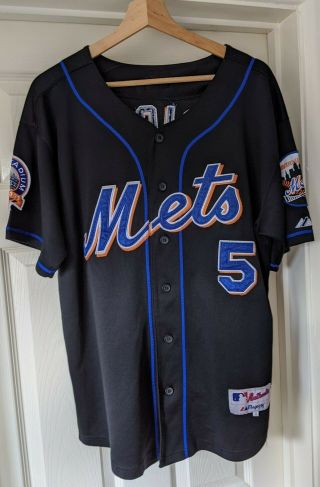 David Wright York Mets 2005 - 2008 Alternate Black Jersey - Very Rare In Uk