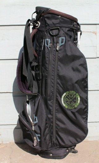 Rare Titleist Stand Golf Bag W/ Cypress Point Logo 6 - Way Dual Strap Black