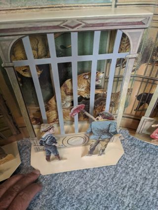 1980 A DAY AT THE ZOO PANORAMA POP UP BOOK from 1890 ANTIQUE BOOK 3