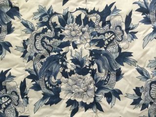 Ralph Lauren Nanking Dragon Full/ Queen Comforter Rare Blue White Asian Oriental