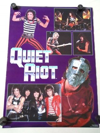 Quiet Riot - Vintage 1984 Poster - 15 - 295 / Cond.  / 20 X 28 " Rare