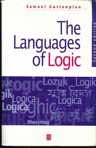 The Languages Of Logic By Samuel Guttenplan - Rare Misprint