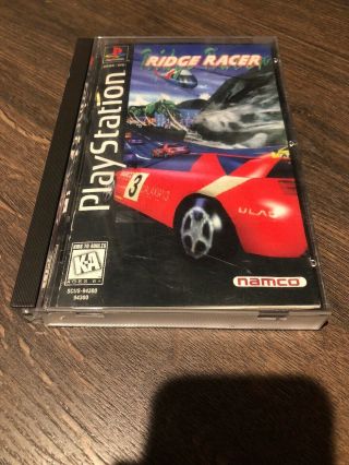 Ridge Racer Sony Playstation 1 Long Box Complete Rare Cic Cib