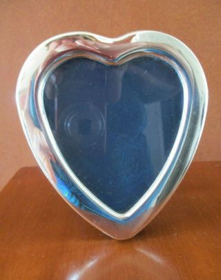 Vtg.  Sterling Silver London Hallmarks Heart Shaped Picture Frame Garrard & Co.