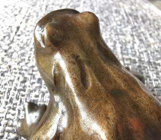 Fine Late 19th Century Qing Dynasty Chinese BronzeToad 85x65mm291g (Good Detail) 2