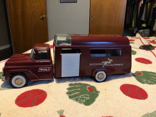 1958 Rare Vintage Buddy L Riding Academy Truck Pressed Steel Truck Wow