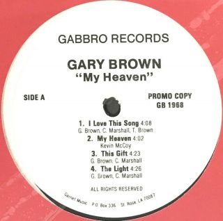 Gary Brown - My Heaven - Lp Rare Soul Funk;disco Boogie Listen