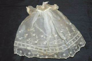 Vintage Madame Alexander Doll “little Genius” White Sheer Dress Dress 8 " Tag: