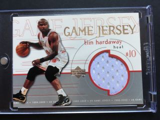 1999 - 00 Upper Deck Game Jersey Tim Hardaway Miami Heat Legend Rare 99/00 Gj41