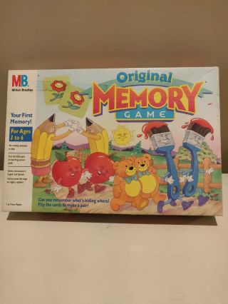 Vintage 1990 Milton Bradley Memory Game Complete Rare