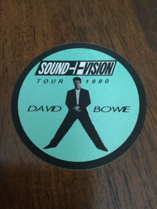 Vtg David Bowie Sound & Vision Tour 1990 Backstage Pass Cloth Rare Rock Concert