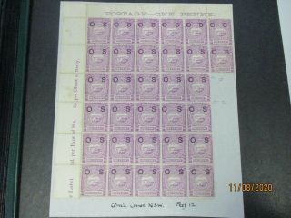 Nsw Stamps: Overprint Os Block - Rare (j402)