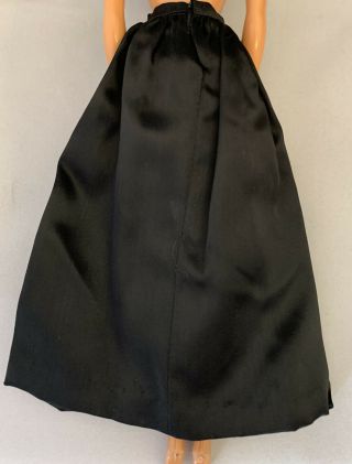 Vintage 1963 Barbie Fashion Pak Black Satin Evening Skirt Long Gathered 2