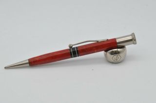 Lovely Rare Starling Propelling Pencil By Mabie Todd & Co York - Red Marbled