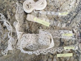 Antique/vintage Handmade Lace Elegant Trim Edging 29’ 1”total