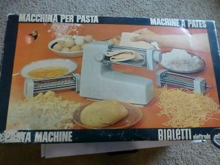Rare Bialetti Electric Pasta Noodle Maker W Attachments Made In Italy