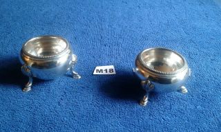 Victorian C 1881 Silver Plate Table Salts By James Deakin & Sons