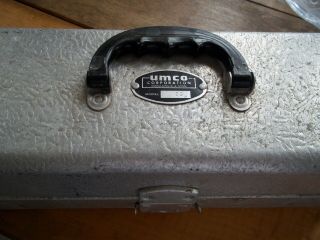Vintage Umco Model 20 Tackle Box Aluminum Usa - Handle On Top - Great Latch