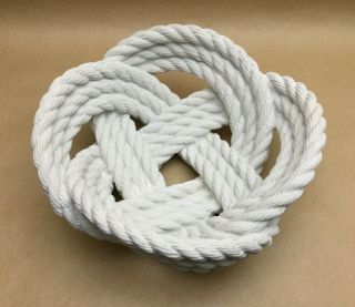 Areaware Reality Series Harry Allen Rare White Knotted Rope Art Bowl